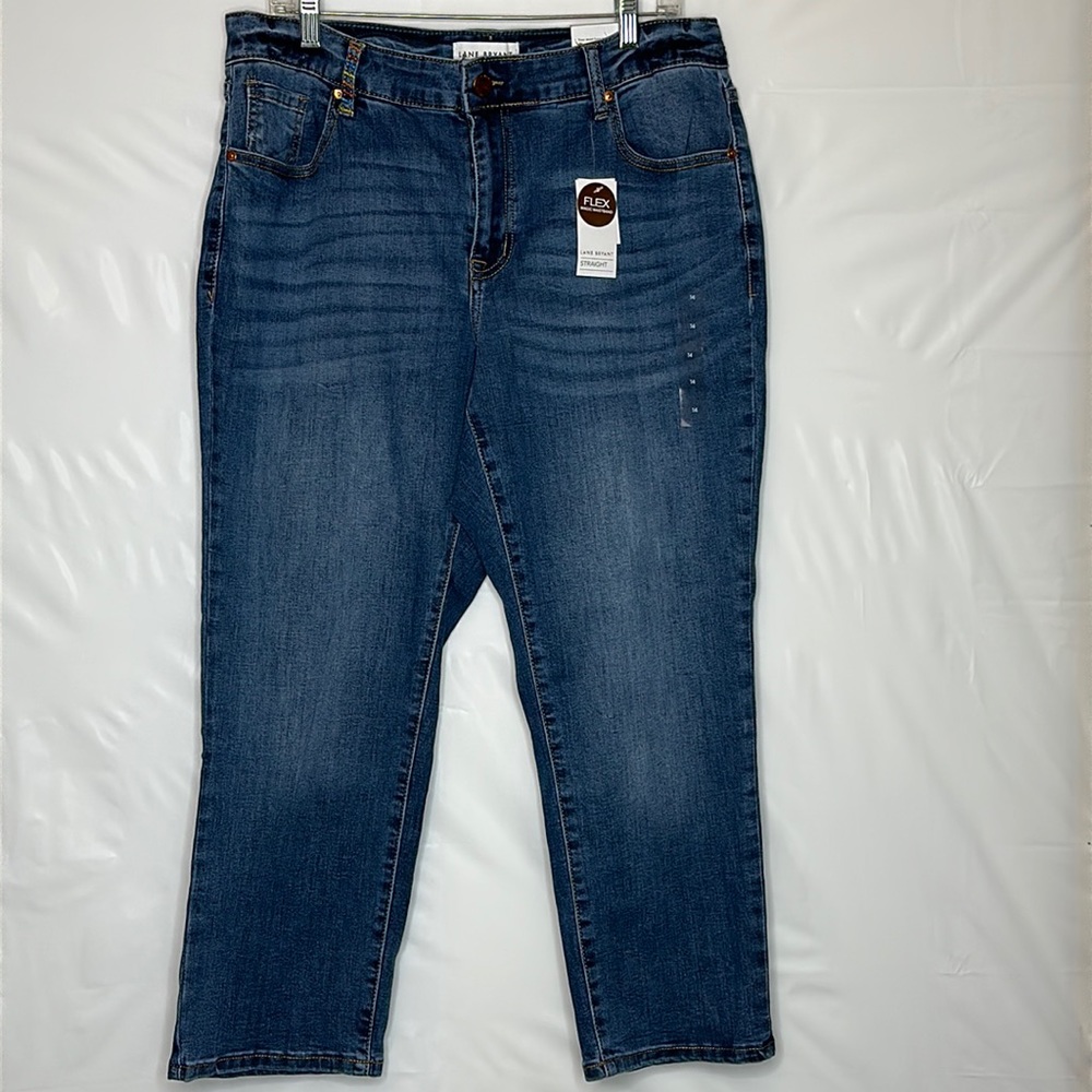 Lane Bryant Jeans Size 14 flex magic waistband straight NWT